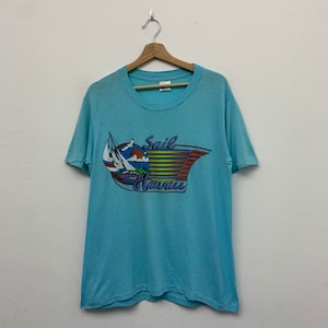 Vintage 80s Sail Hawaii 50/50 T-Shirt Size Large