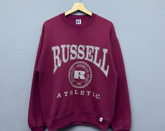 Vintage 90s Russell Athletic Plain Black Sweatshirt Xlarge Russell