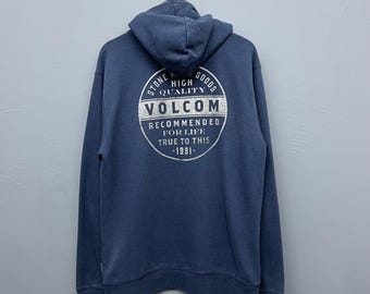 Vintage Volcom Stone Hoodie Größe L - Skateboards Streetwear