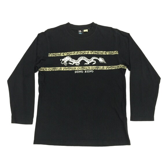 Vintage Hong Kong Tshirt / Hong Kong Dragon Long S