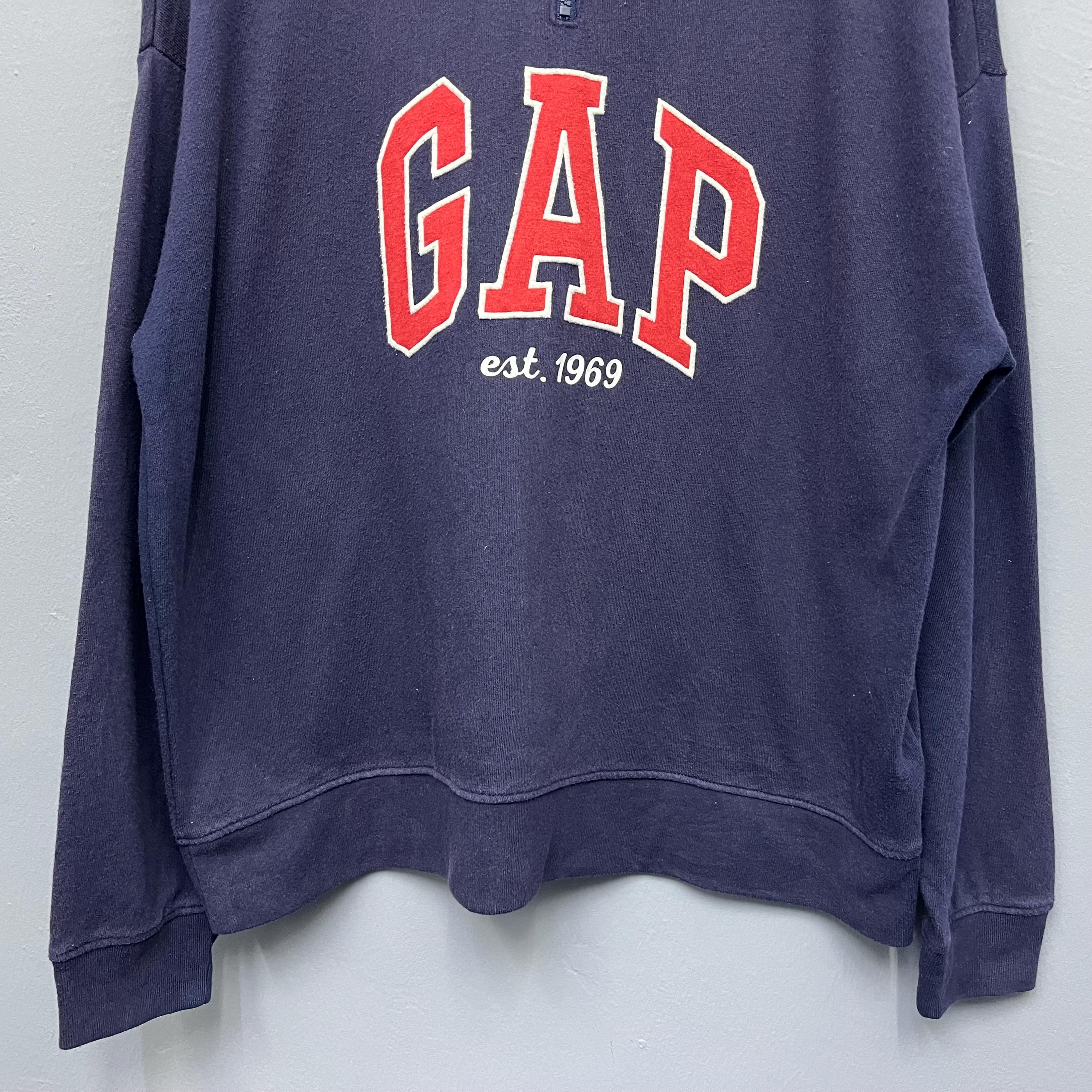 Vintage Gap Half Zip Sweatshirt Navy Blue Pullover Men's XL - Etsy