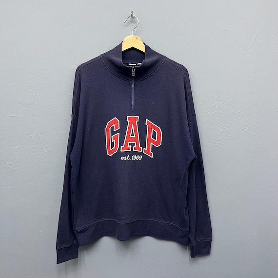 ジャケット・アウター 1998's OLD GAP half zip nylon pullover Vintage Gap Half Zip Sweatshirt Navy Blue Pullover Men's XL - Etsy