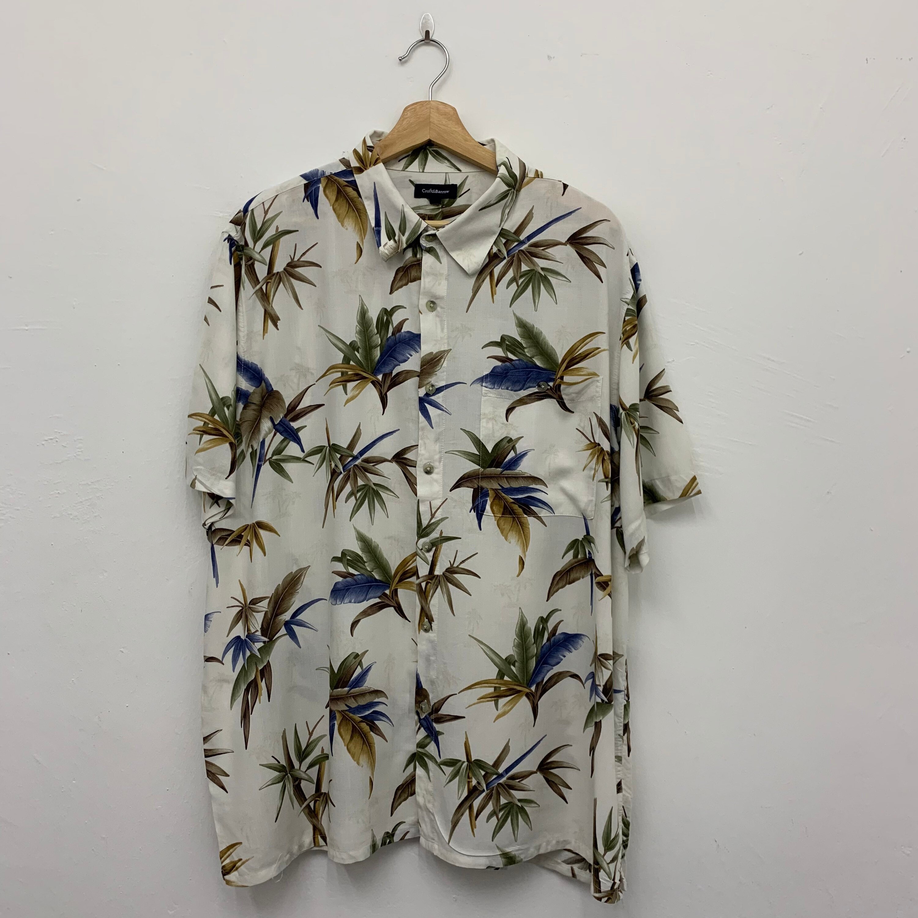 Barrow Rayon Floral Hawaiian Shirt Size 