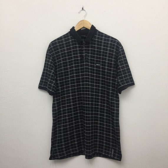 Mizuno T Zoid Checkered Collared Polo Shirt - Size