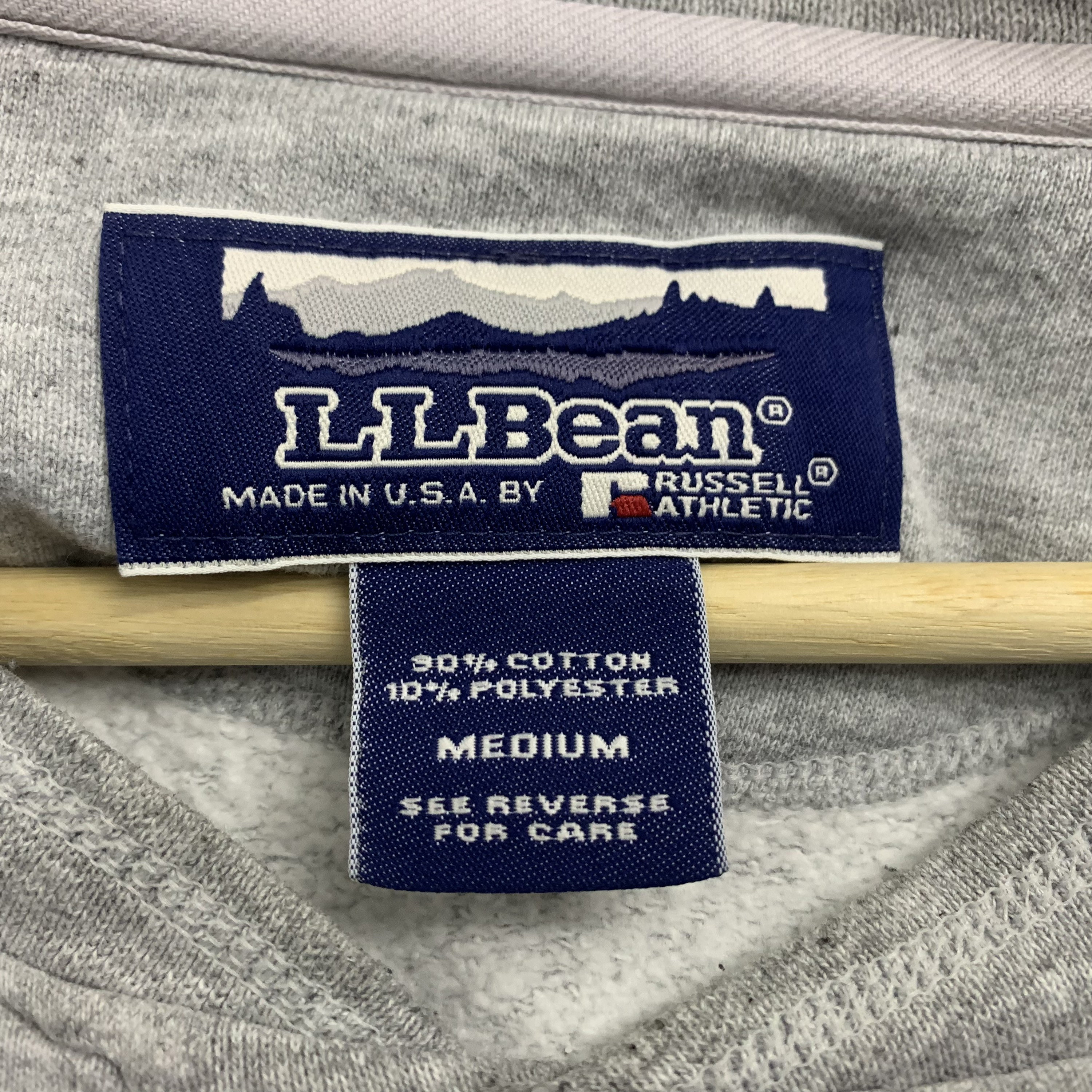 1990s L.L. Bean X Russell Athletic Reverse Weave Navy