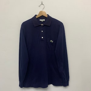 Vintage Lacoste Pocket Tee Long Sleeve Polo Shirt Size Medium