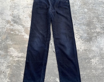 Vintage Big John Navy Blue Corduroy Pants Size 30x32 - Navy Blue Regular Fit Trousers