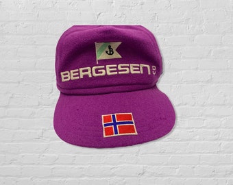 Vintage Bergesen Norwegen Team von Phenix Winter Wollmütze Mütze