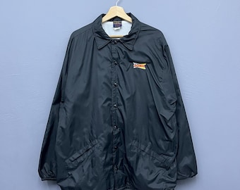 Vintage 90s Sonic Restaurant Embroidered Black Nylon Coach Jacket Size XL