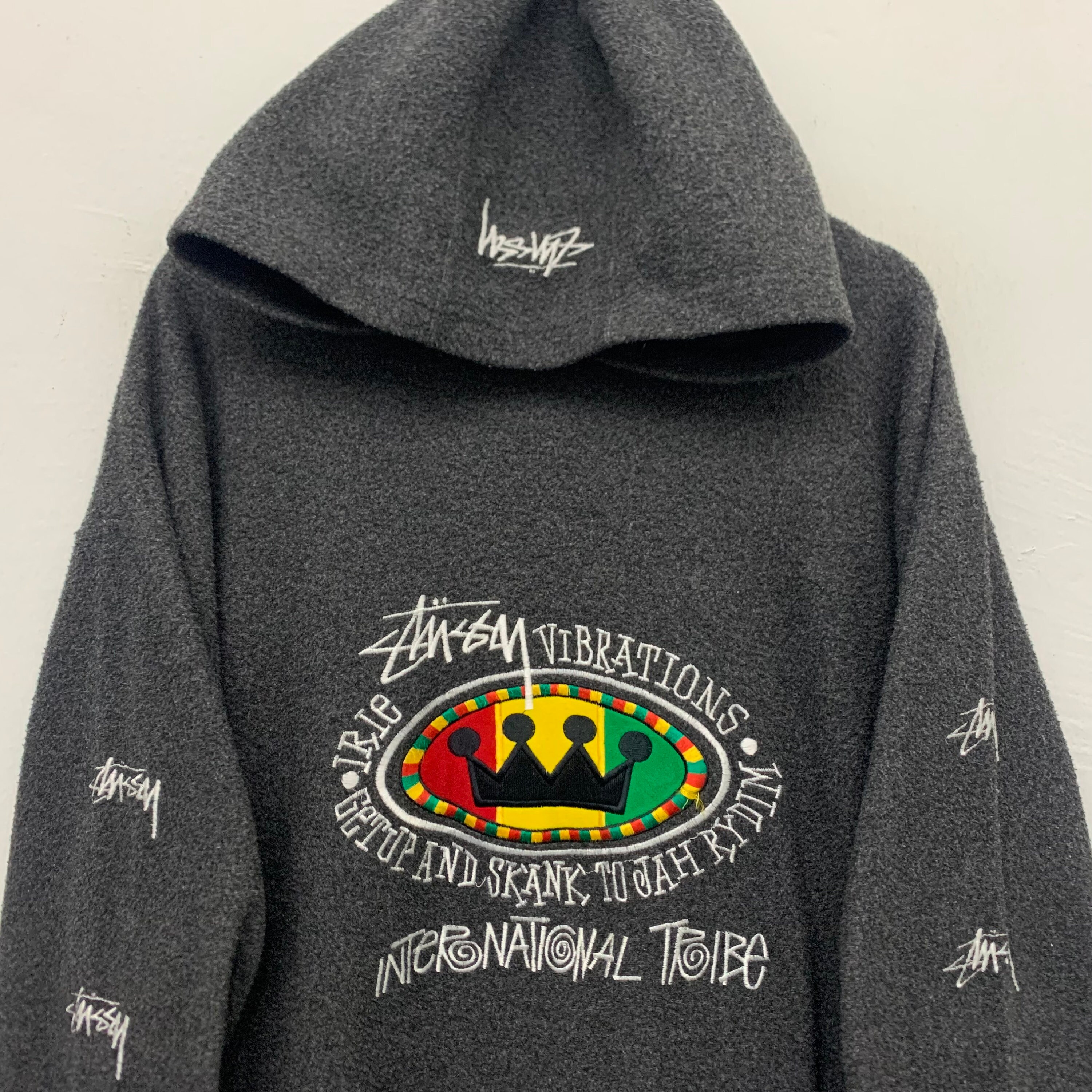 【SATIIIZ】Saron Vintage World Waffle Hoodie Shop STREETZ IS WATCHIN Crop Money Talks Hoodie CHDSIW5129
