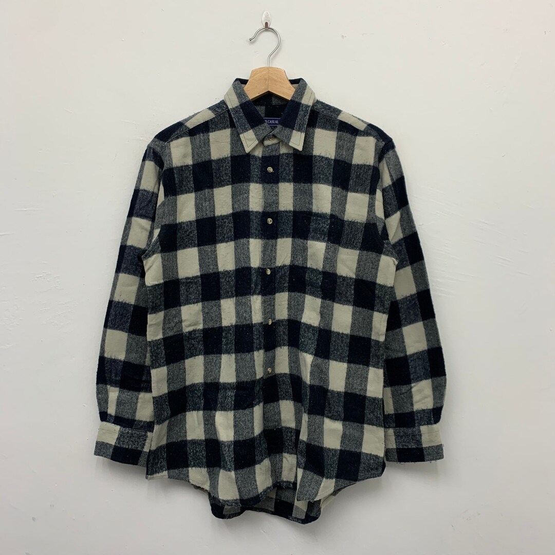 Vintage Mens Casual Flannel Shirt Size Medium - Etsy