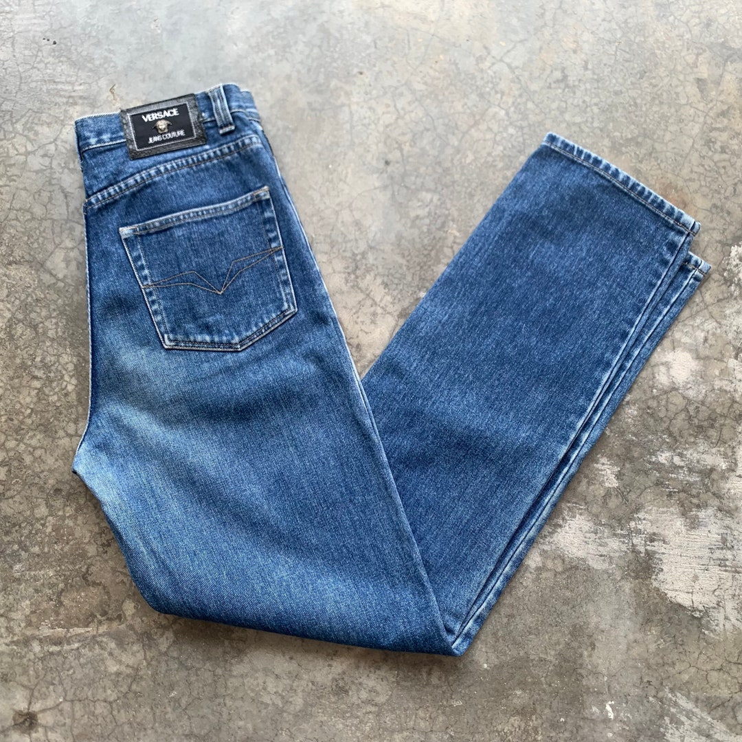 Vintage 90s Versace Jeans Couture, High Waisted Denim (29x32) - Etsy