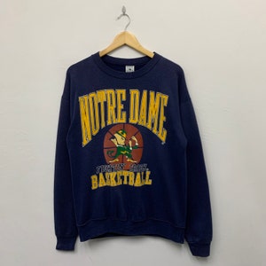 Vintage 90s University Notre Dame Pullover Crewneck Sweatshirt Size Medium