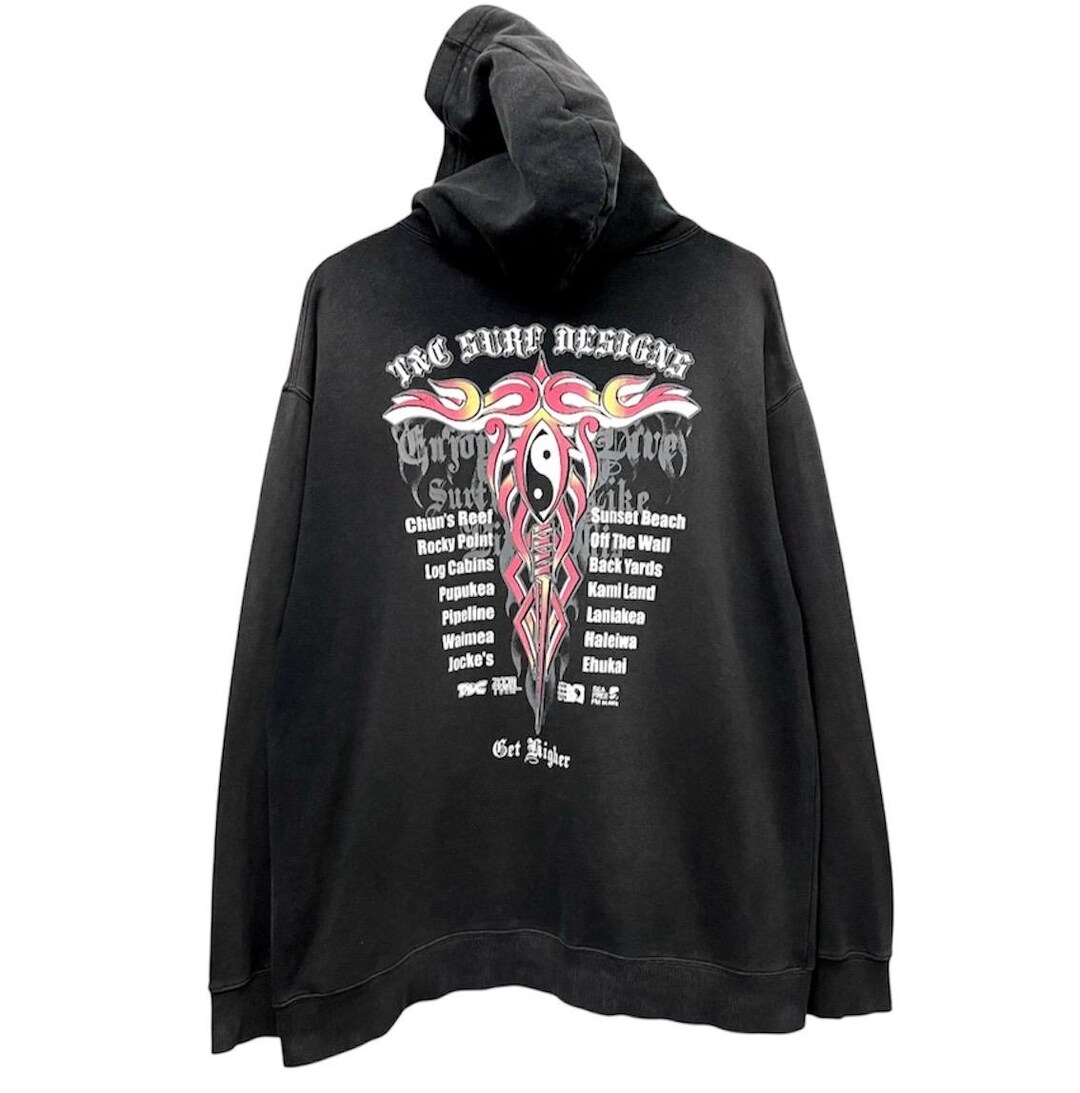 Vintage T&C Surf Designs Surfing Full Zip Hoodie Size XL Surfing