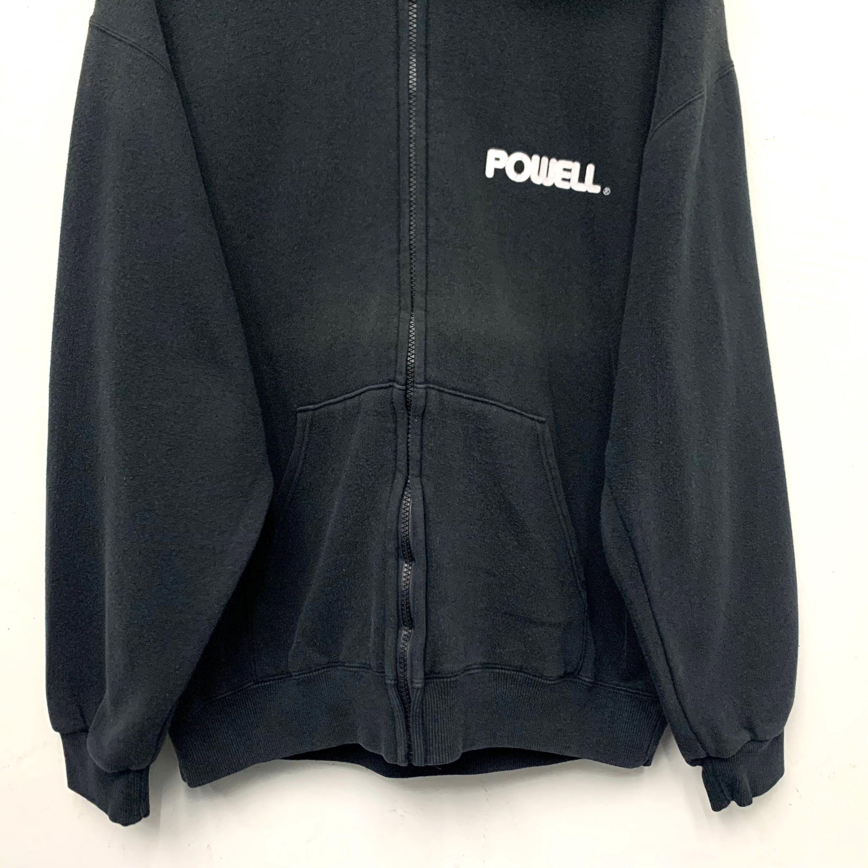 Vintage Powell Peralta Rat Bones Skateboards Full Zip Hoodie Size 