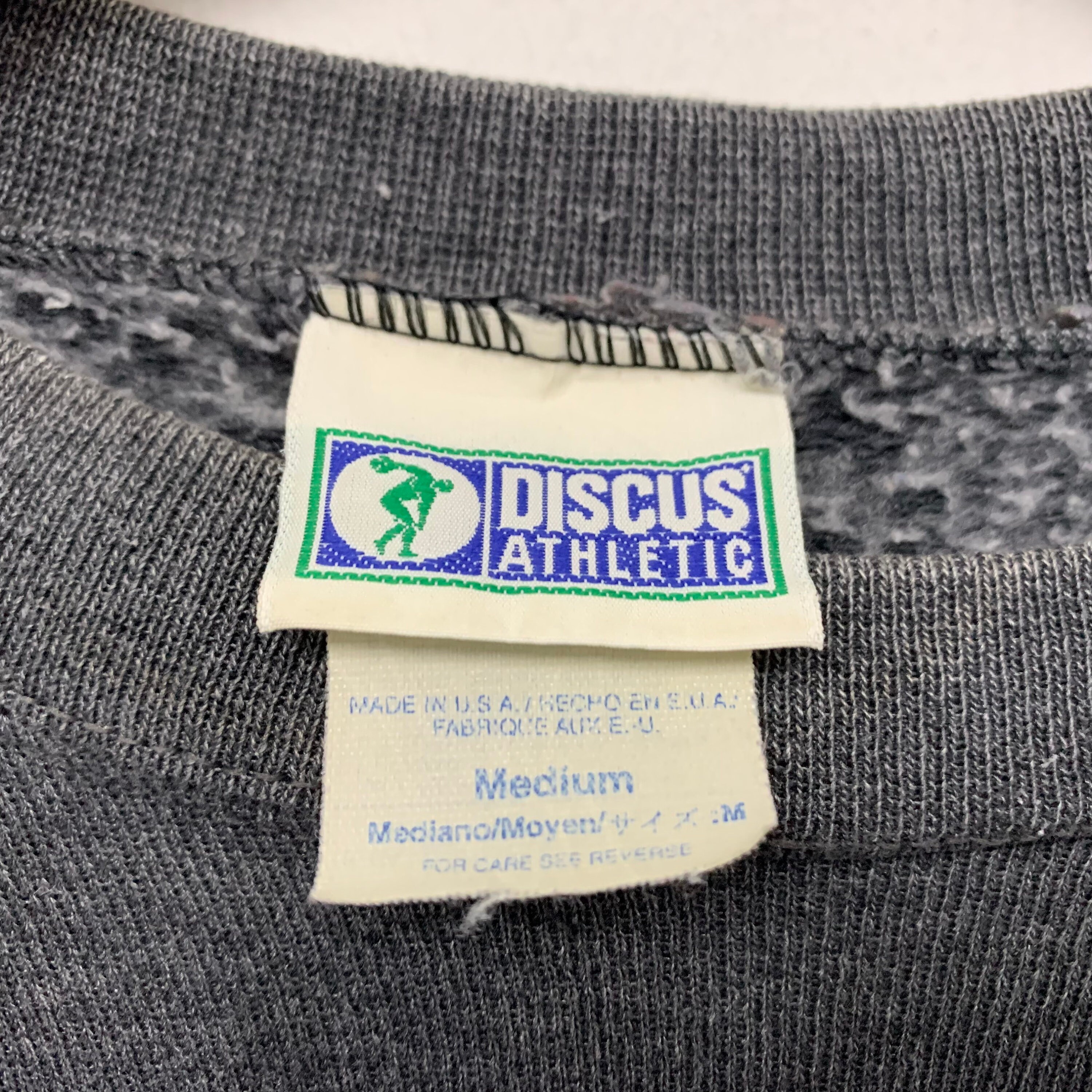 Buy Vintage 80s Discus Athletic Plain Pullover Crewneck Sweatshirt 