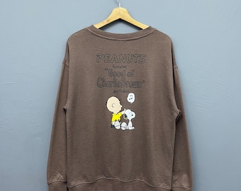 Peanuts Charlie Brown Cartoon Crewneck Sweatshirt Size Medium