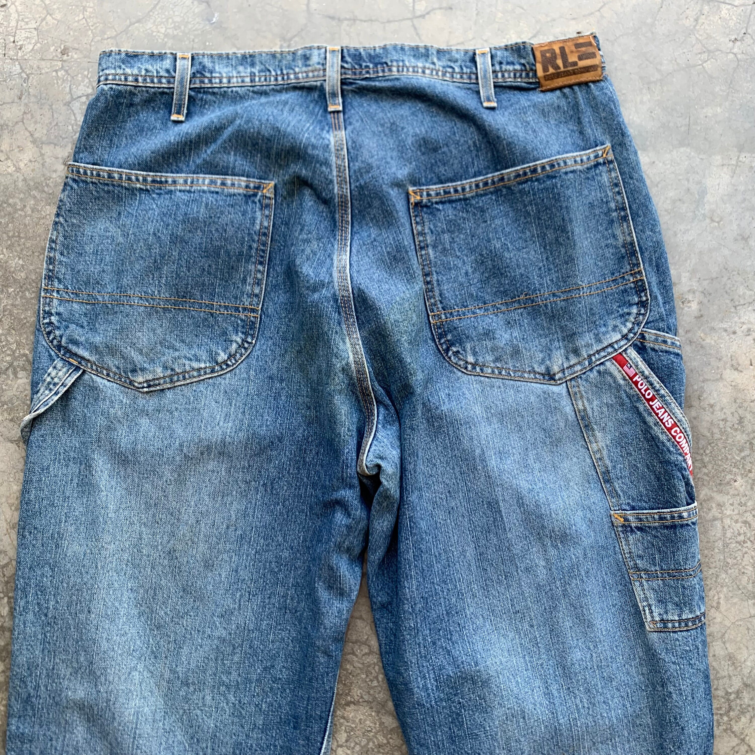 90s polo jeans buggy carpenterjeans usa製 Vintage 90's US POLO ASSN 1890 40x32 Heavy Relaxed Mens Carpenter