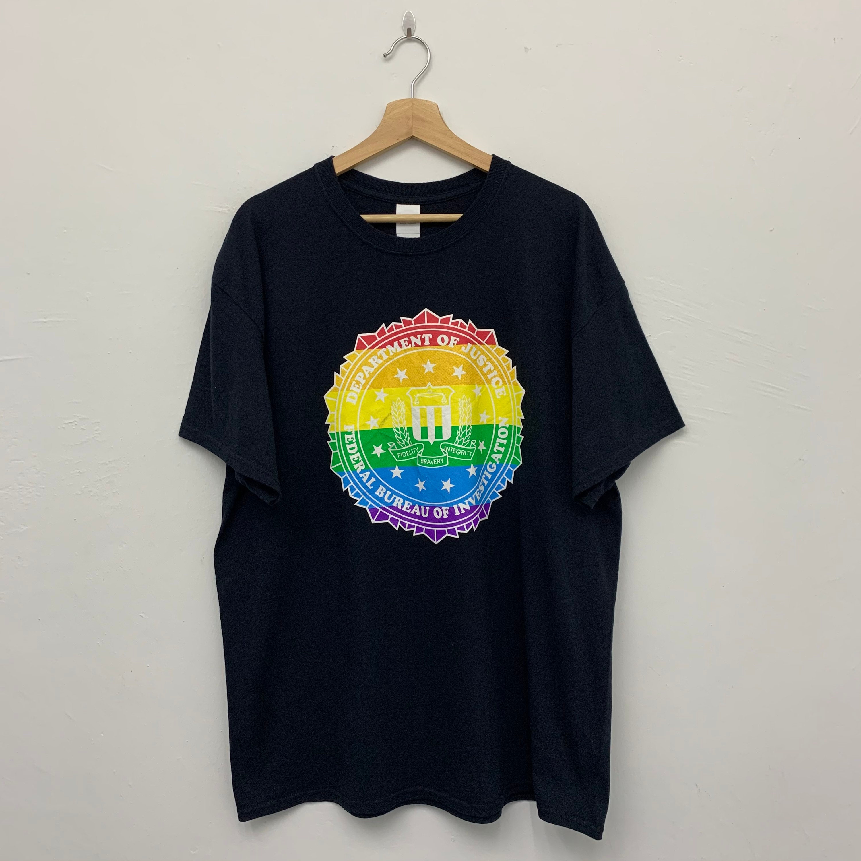 T-shirt FBI Federal Bureau Of Investigation - Coton, Coupe Régulière, Manches Courtes, Gildan