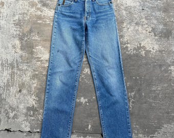 Vintage 90s Giorgio Armani Jeans Light Wash Denim Jeans Size 26x31 -Made in Italy