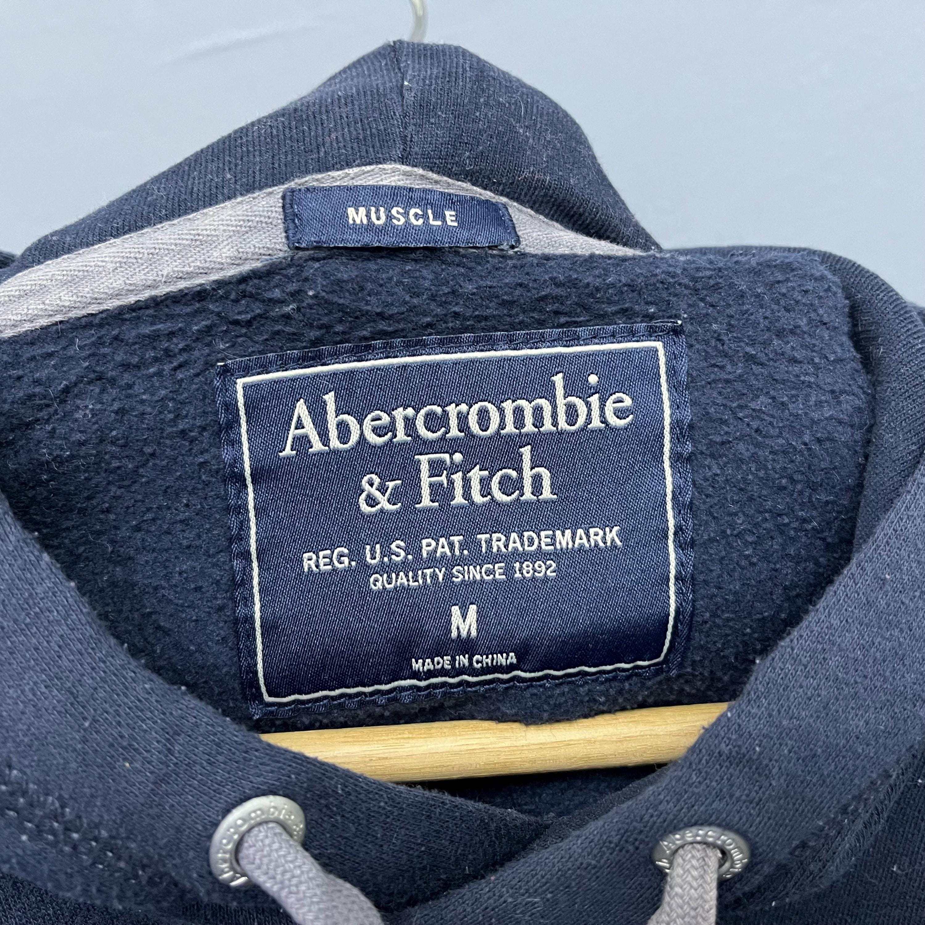 廃盤新品未使用Abercrombie & Fitch BLUE Vintage Abercrombie and Fitch Navy Blue Hoodie Size Medium - Etsy