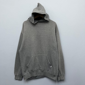 Vintage Russell Athletic Plain Blank Faded Grey Men’s Pullover Hoodie Sweatshirt Size XL