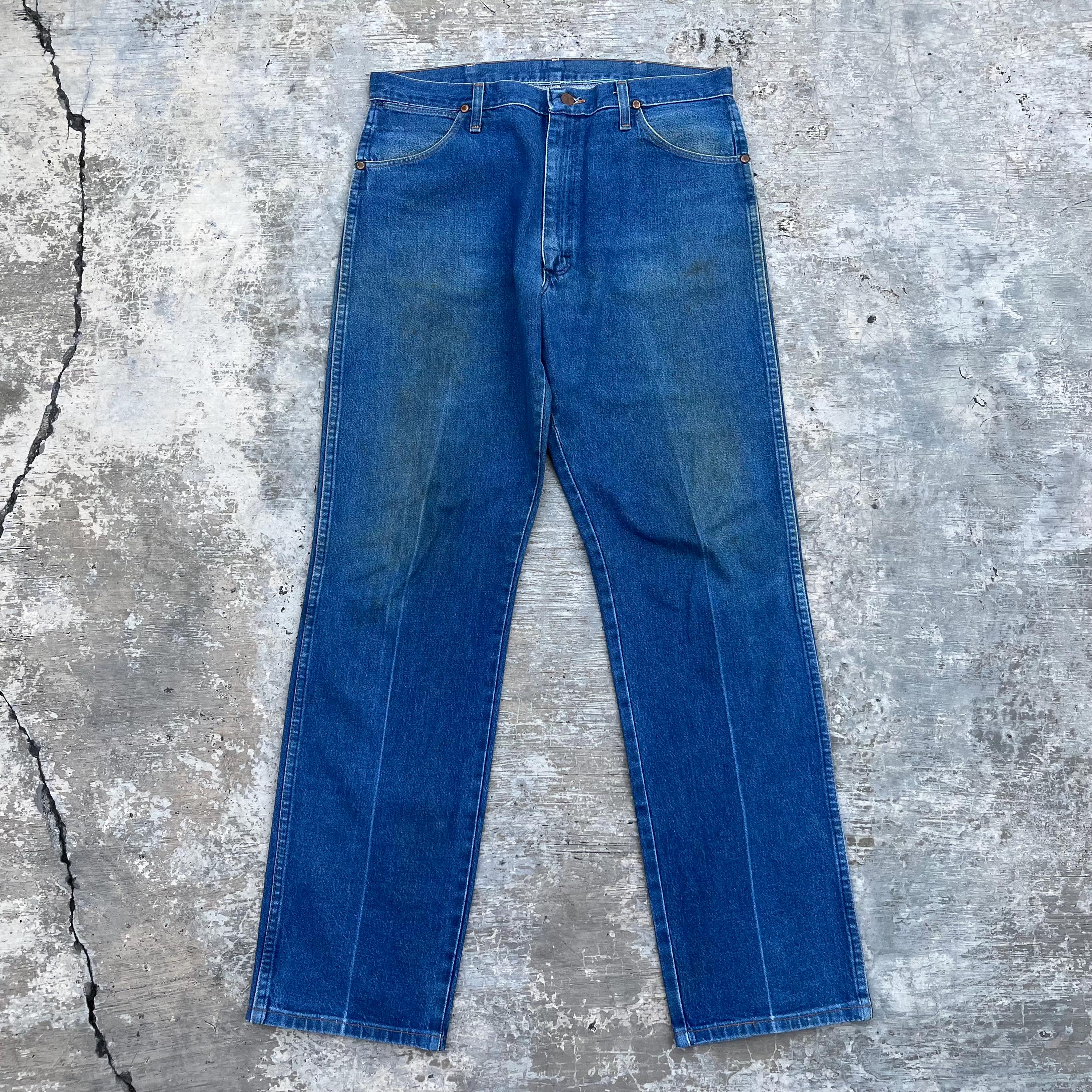 Vintage 90s Wrangler 13MWZ Denim Jeans Made in Usa Size 34x33