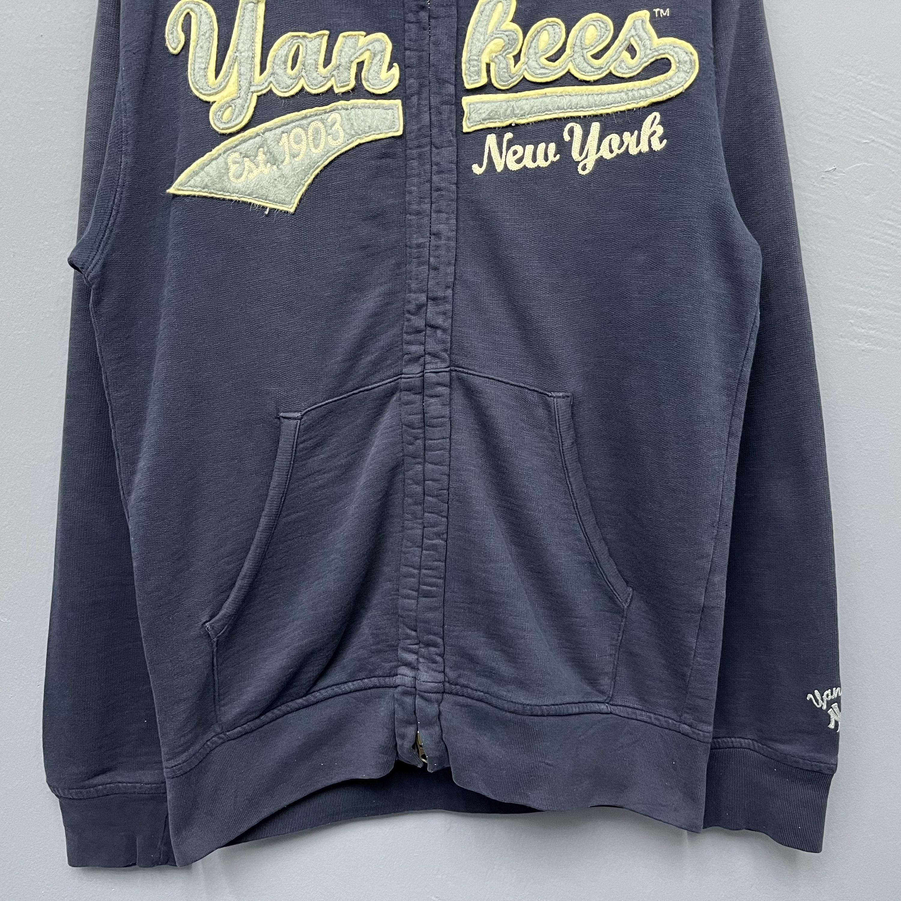 MLB NEW ヤンキース パーカー 刺繍ロゴ 90s ニューヨーク YANKEES YORK