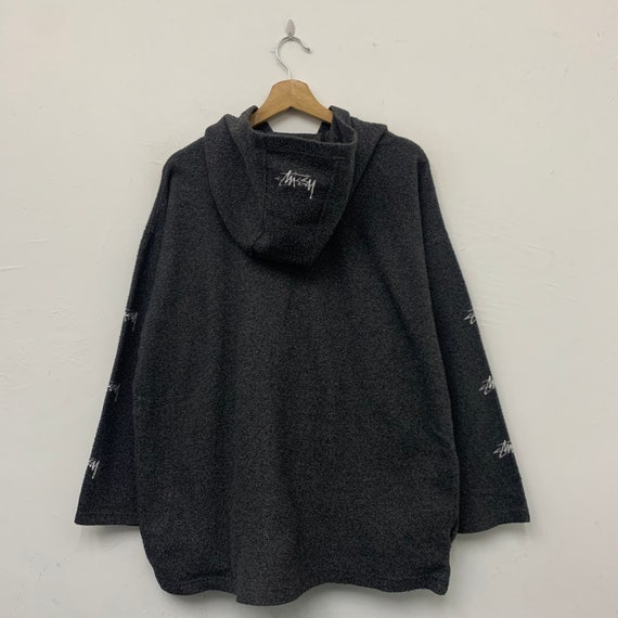 人気カラーの Size Hoodie Pullover Fleece Tribe Stussy Vintage Large Etsy - トップス