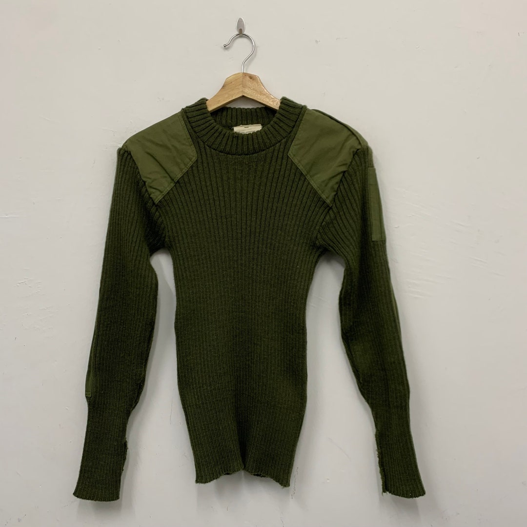 Vintage Army Wool Knit Sweater by Elegant Knitting Co Penrith Etsy