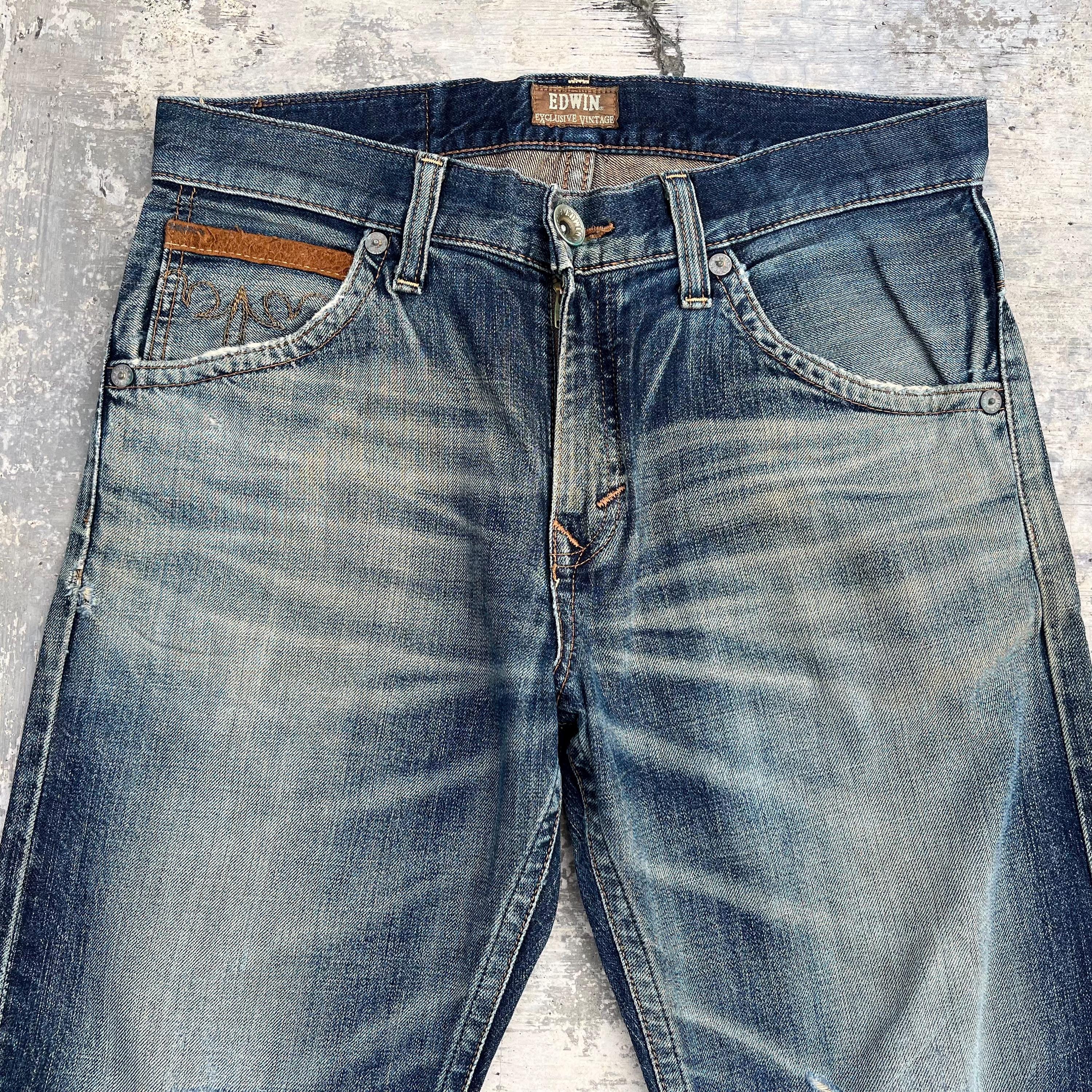 Vintage Edwin Denim Jeans: Cowboy Western Style, Size 33x29 - Etsy
