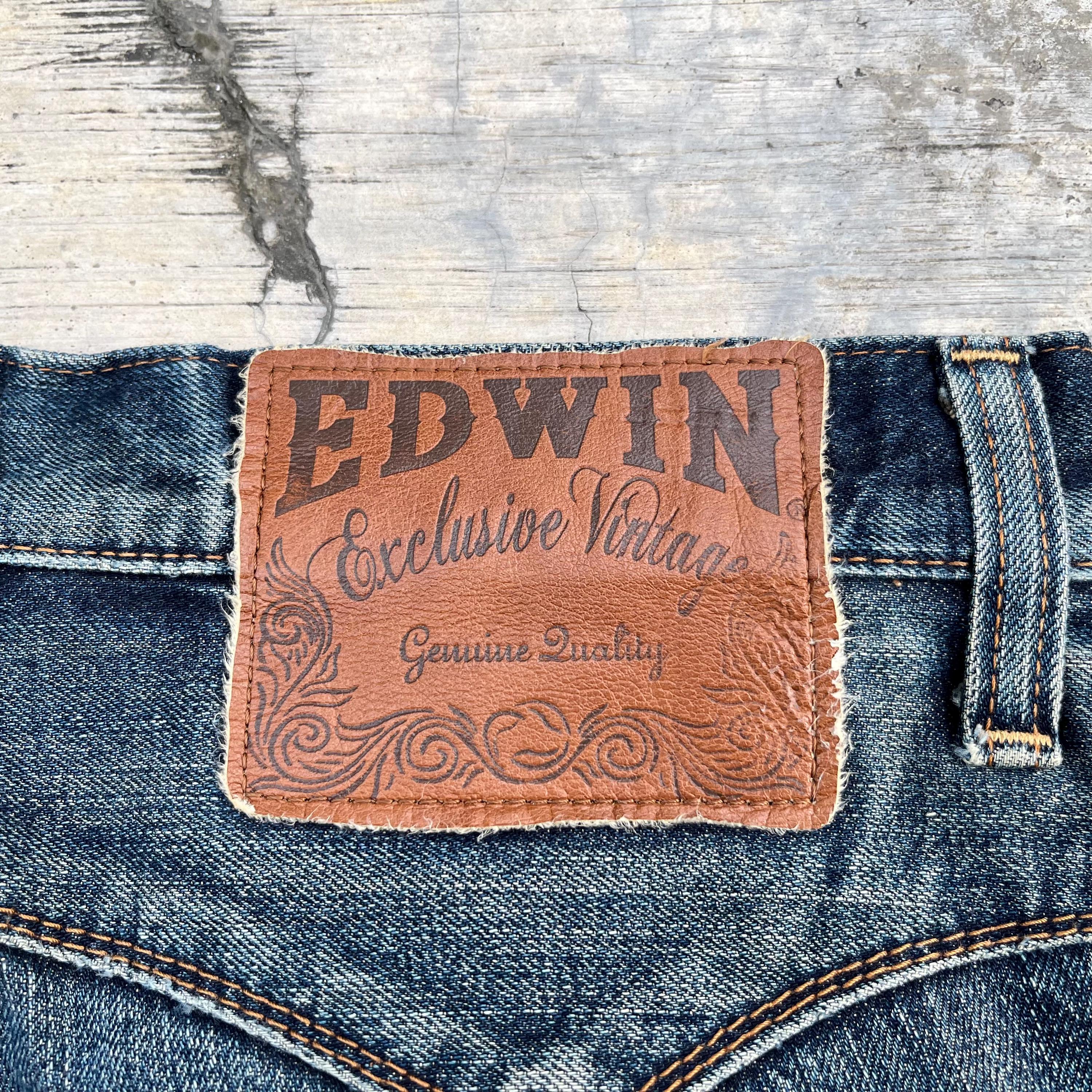 Vintage Edwin Denim Jeans: Cowboy Western Style, Size 33x29 - Etsy