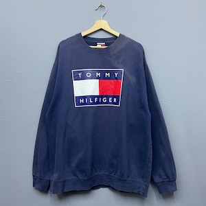 Vintage 90s Tommy Hilfiger Crewneck Sweatshirt Size XL Made in Usa