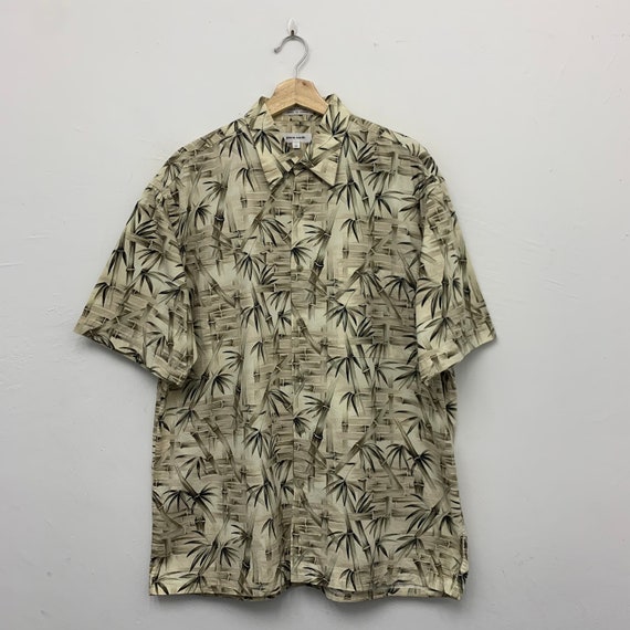 Chemise Hawaïenne Pierre Cardin En Soie - Taille XL, Vert, Manches Courtes (Occasion Parfait état)