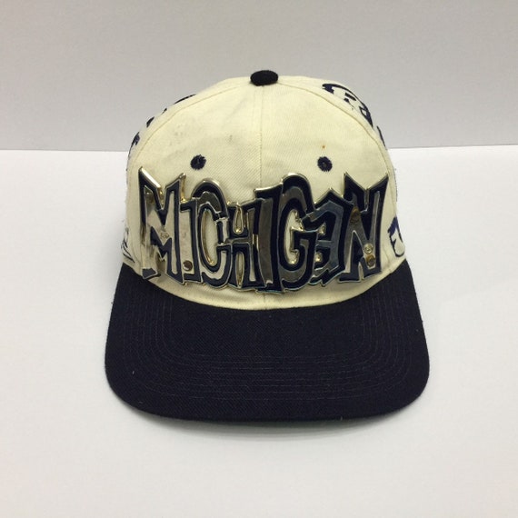 Vintage Michigan Wolverines NCAA Snapback Hat 90s… - image 1