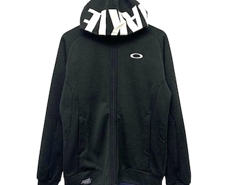 90s 00s archive OAKLEY ジップ スウェット y2k テック Vintage 90s/y2k Oakley Embroidered Fleece Zip up Hoodie