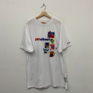 Fubu T-shirt Vintage Y2K Platinum Fubu Fat Albert And The Junkyard Gang Embroidery Patch Hip Hop Tshirt Size Large