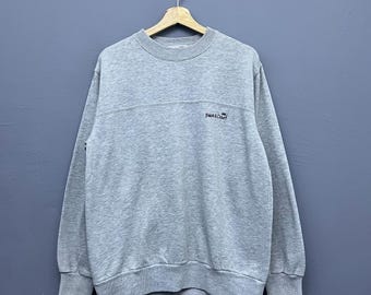 Vintage 90s Track & Court Small Logo Embroidered Crewneck Sweatshirt Size M Tennis Sportswear Pullover