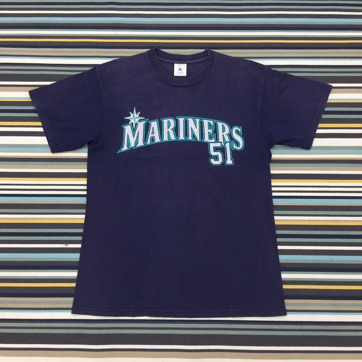 Seattle Mariners T-Shirt from Homage. | Navy | Vintage Apparel from Homage.