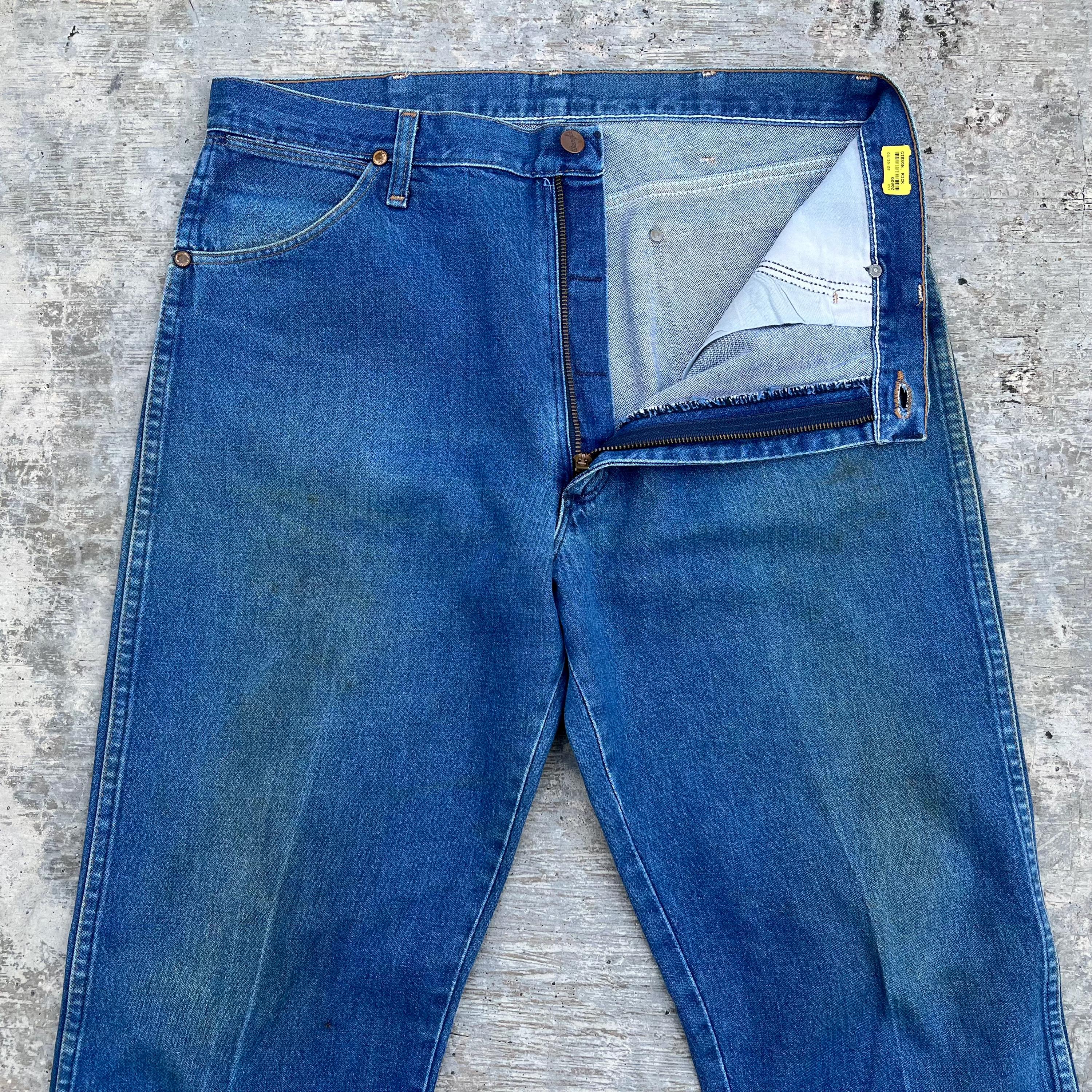 Vintage 90s Wrangler 13MWZ Denim Jeans Made in Usa Size 34x33 