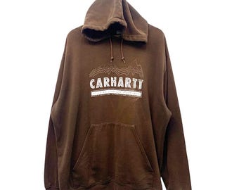Carhartt Workwear Brown Hoodie Oversized Size 2XL