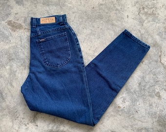 Vintage 90s Riders High Waisted Tapered Denim Jeans Size 28x28 Made in Usa
