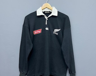 90s Canterbury of New Zealand Rugby Polos Short Sleeve STEINLAGER