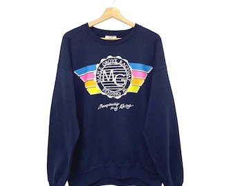 Vintage 90s Maple Grove Raceway NHRA Sweatshirt Size L Made in USA
