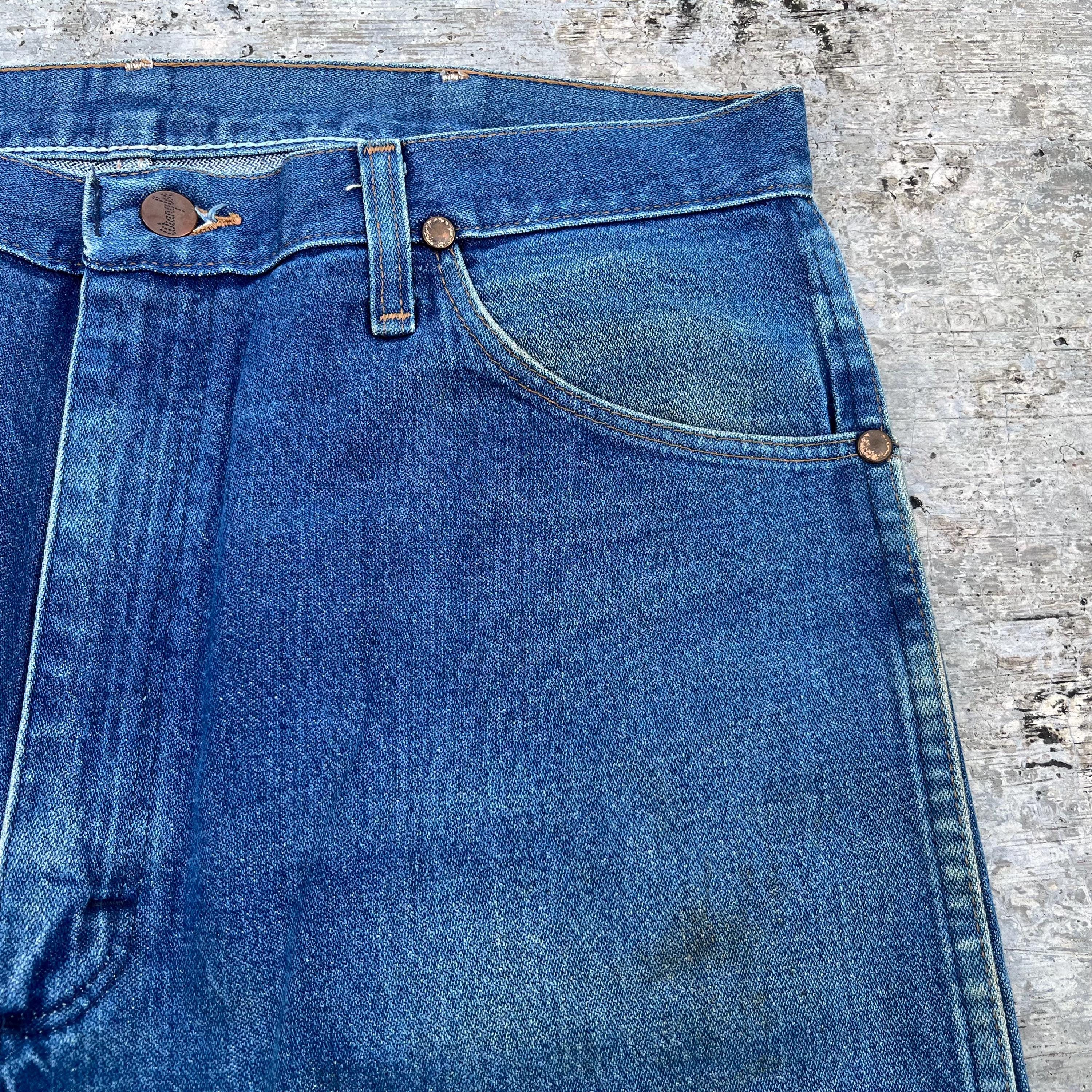 Vintage 90s Wrangler 13MWZ Denim Jeans Made in Usa Size 34x33 