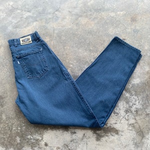 Vintage 90s Levis Silver Tab High Waisted Tapered Denim Jeans Size 30x33