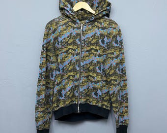 Vintage Fendi Monogram Camouflage Full Zip Hoodie Jacket (Size M) – Authentic Luxury Streetwear Archive