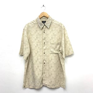 Crazy Horse by Claiborne Geometric Pattern Button Up Shirt - XL