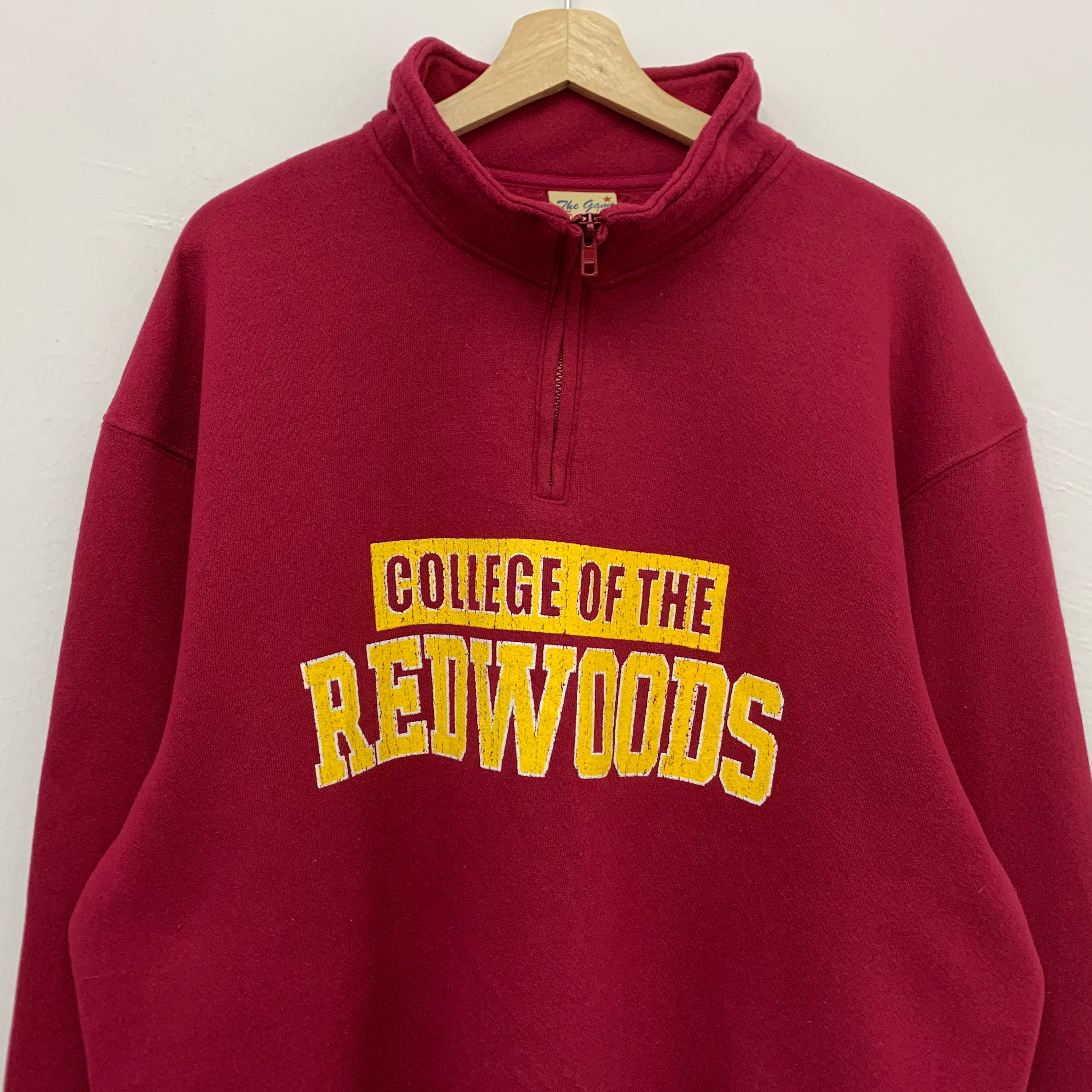 Vintage Y2K College Of The Redwoods By The Game Half Zip Sweatshirt