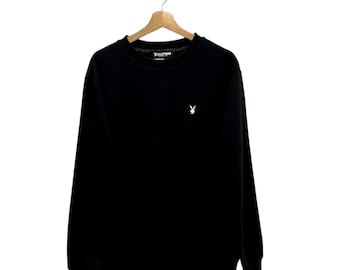 Vintage Playboy Bunny Small Logo Pullover Crewneck Sweatshirt Size Medium